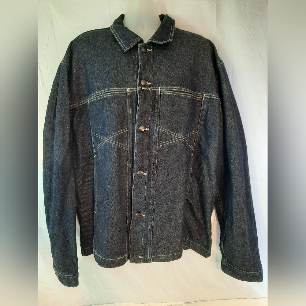 Vintage 90’s Marithe and Francois Girbaud Blue Denim Jacket Mens Size 3XL XXXL